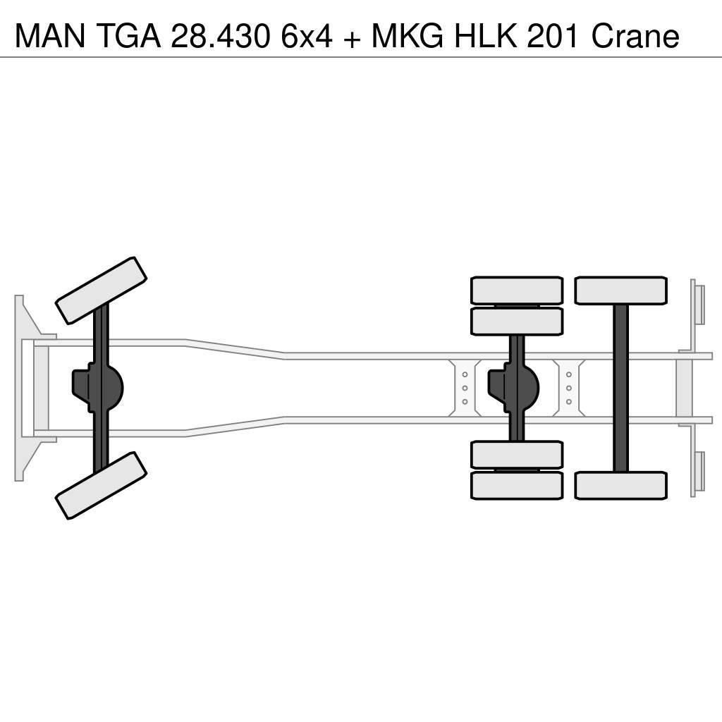 MAN TGA 28.430 6x4 + MKG HLK 201 Crane Gru per tutti i terreni