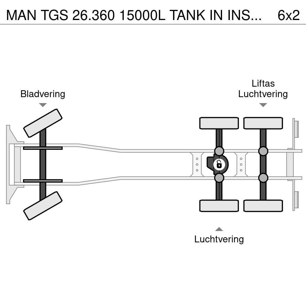 MAN TGS 26.360 15000L TANK IN INSULATED STAINLESS STEE Cisterna