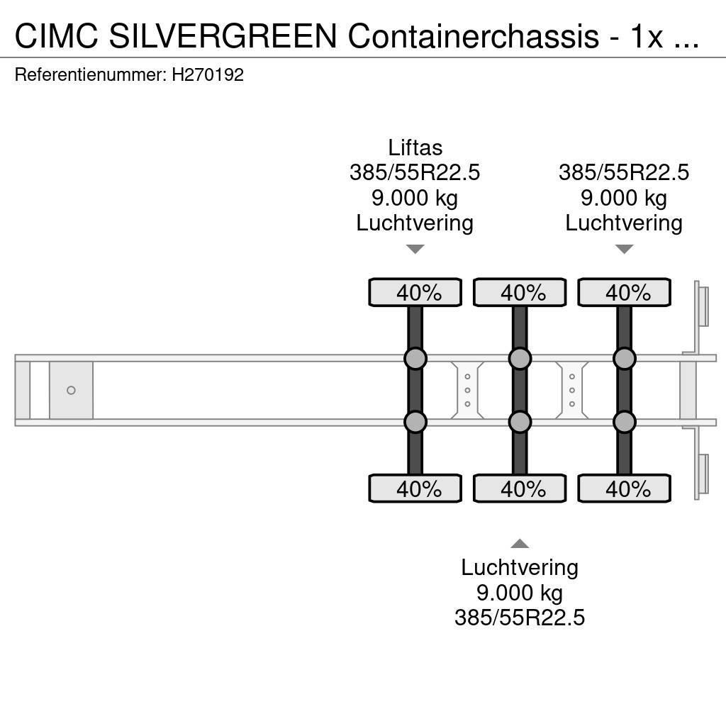 CIMC Silvergreen Containerchassis - 1x 20FT 2x 20FT 1x Semirimorchi portacontainer