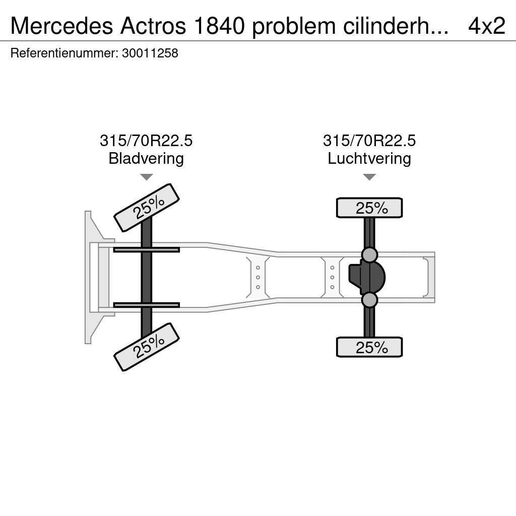 Mercedes-Benz Actros 1840 problem cilinderhead Motrici e Trattori Stradali
