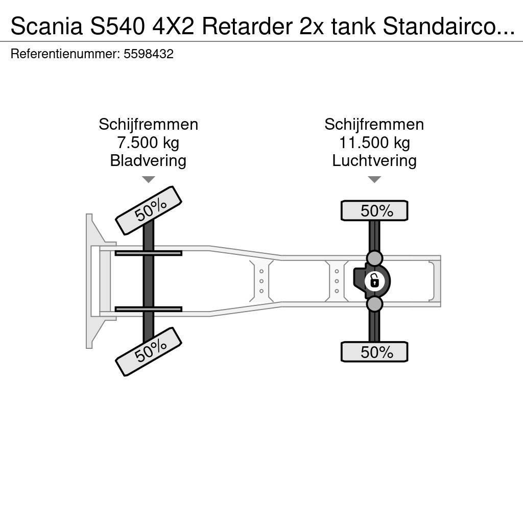 Scania S540 4X2 Retarder 2x tank Standairco LED German tr Motrici e Trattori Stradali