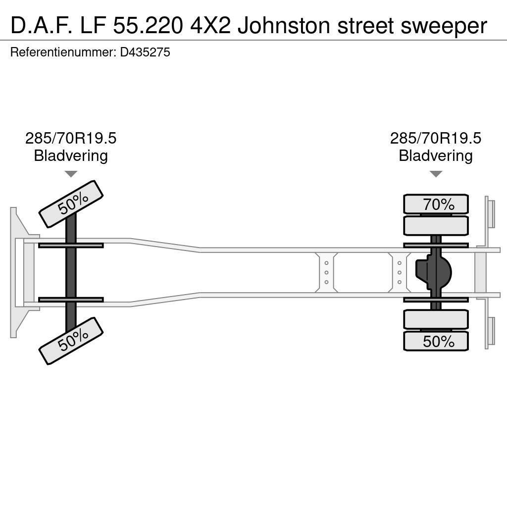 DAF LF 55.220 4X2 Johnston street sweeper Camion ribaltabili