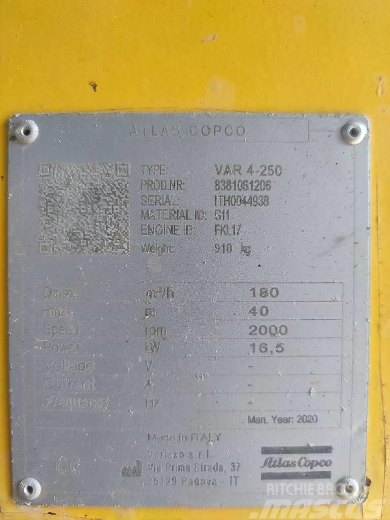 Atlas Copco VAR 4-250 FKL 17 G11 TRAILER Pompa idraulica