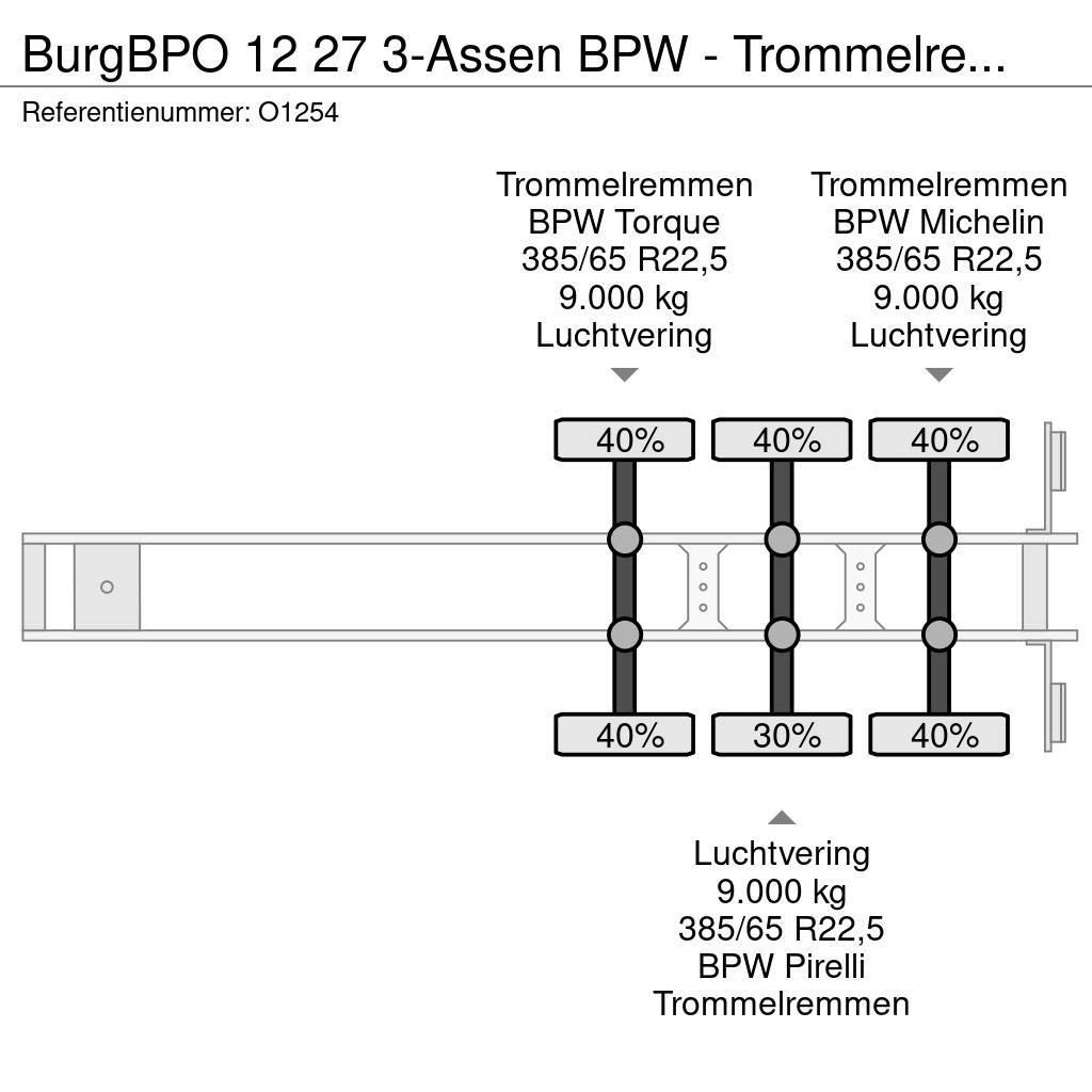 Burg BPO 12 27 3-Assen BPW - Trommelremmen - ADR 20-30F Semirimorchi portacontainer