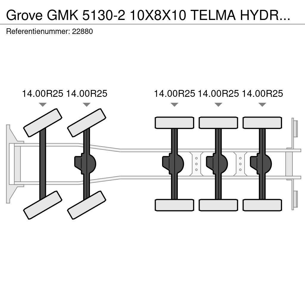 Grove GMK 5130-2 10X8X10 TELMA HYDRAULIC JIB Gru per tutti i terreni