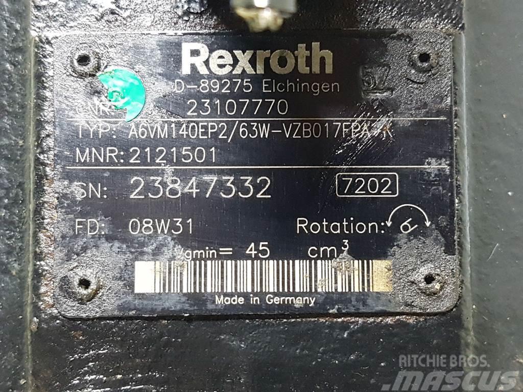 Ahlmann AZ150E-23107770-Rexroth A6VM140EP2/63W-Drive motor Componenti idrauliche