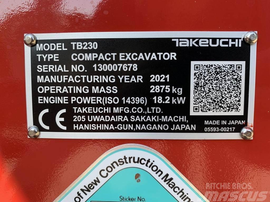 Takeuchi TB230 V3 Miniescavatori