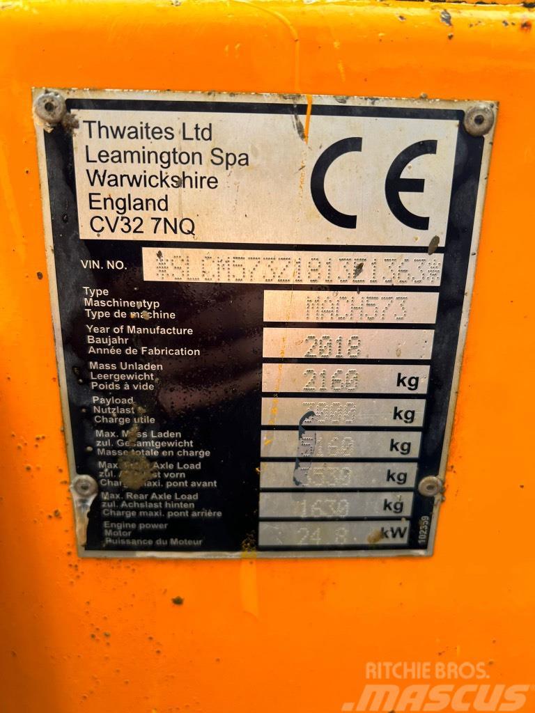 Thwaites 3 Tonne Swivel Skip Dumper MACH573 ton Mini dumper