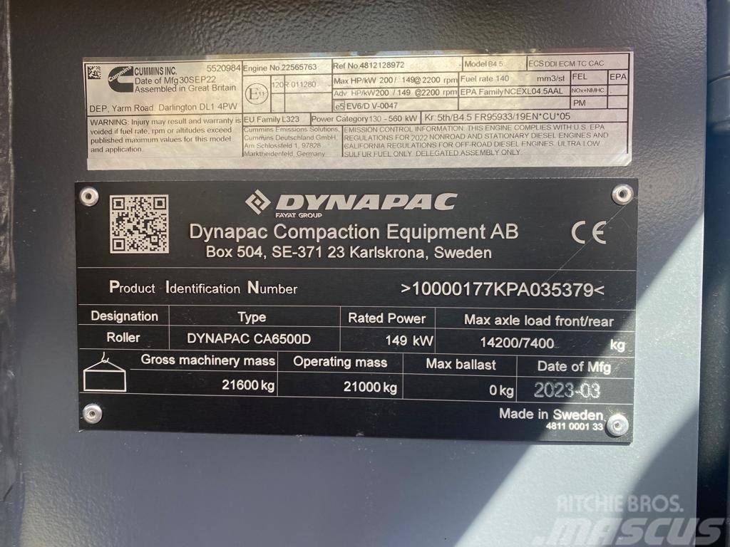 Dynapac CA 6500 D Rulli monotamburo