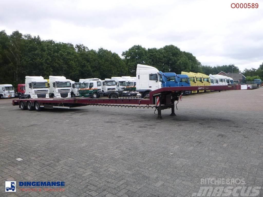 Nooteboom 3-axle semi-lowbed trailer extendable 14.5 m + ram Semirimorchio a pianale