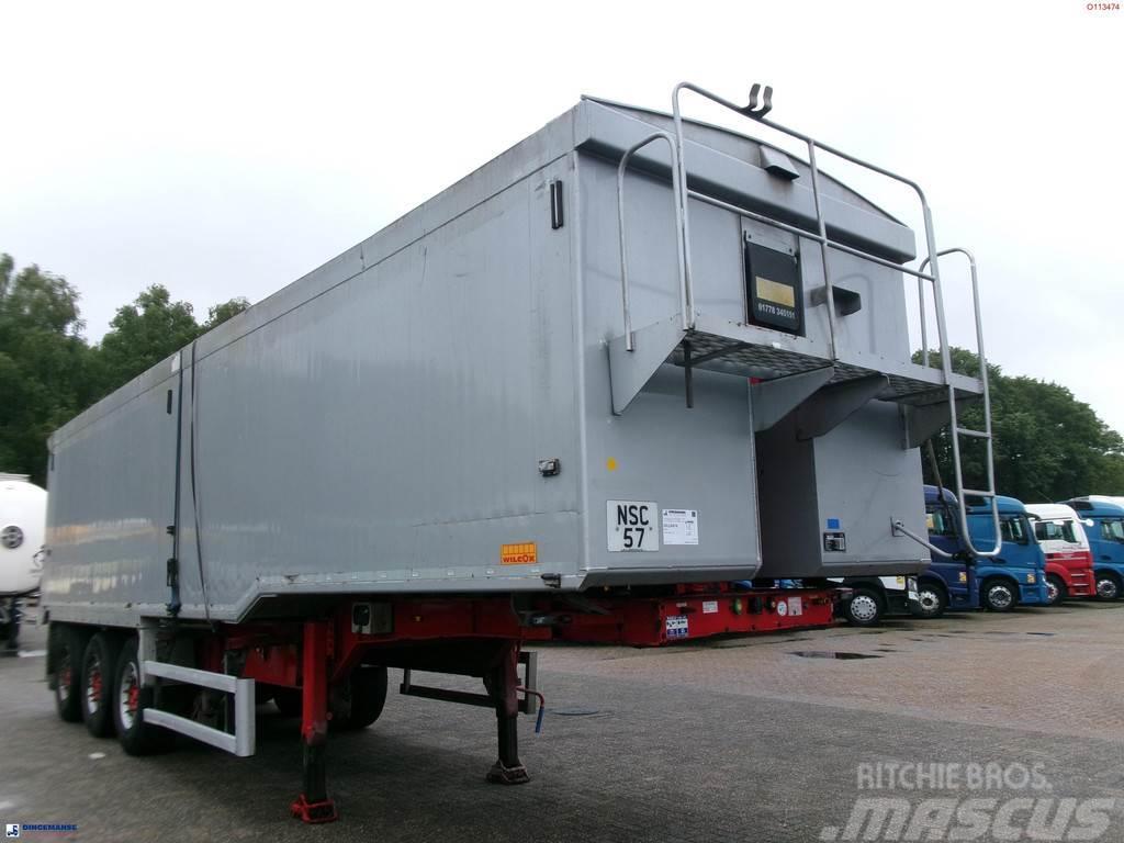 Wilcox Tipper trailer alu 55 m3 + tarpaulin Semirimorchi a cassone ribaltabile