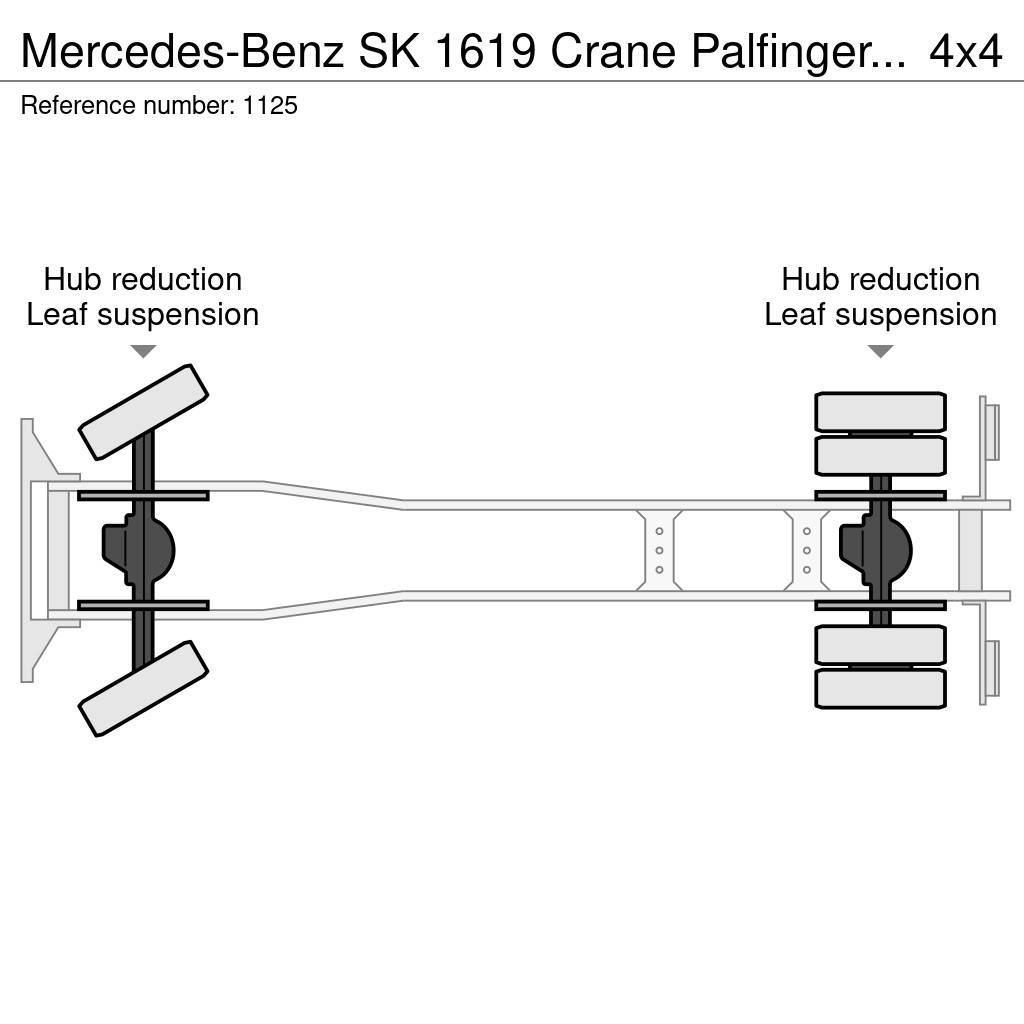 Mercedes-Benz SK 1619 Crane Palfinger PK17000LA Winch 4x4 V6 Big Gru per tutti i terreni