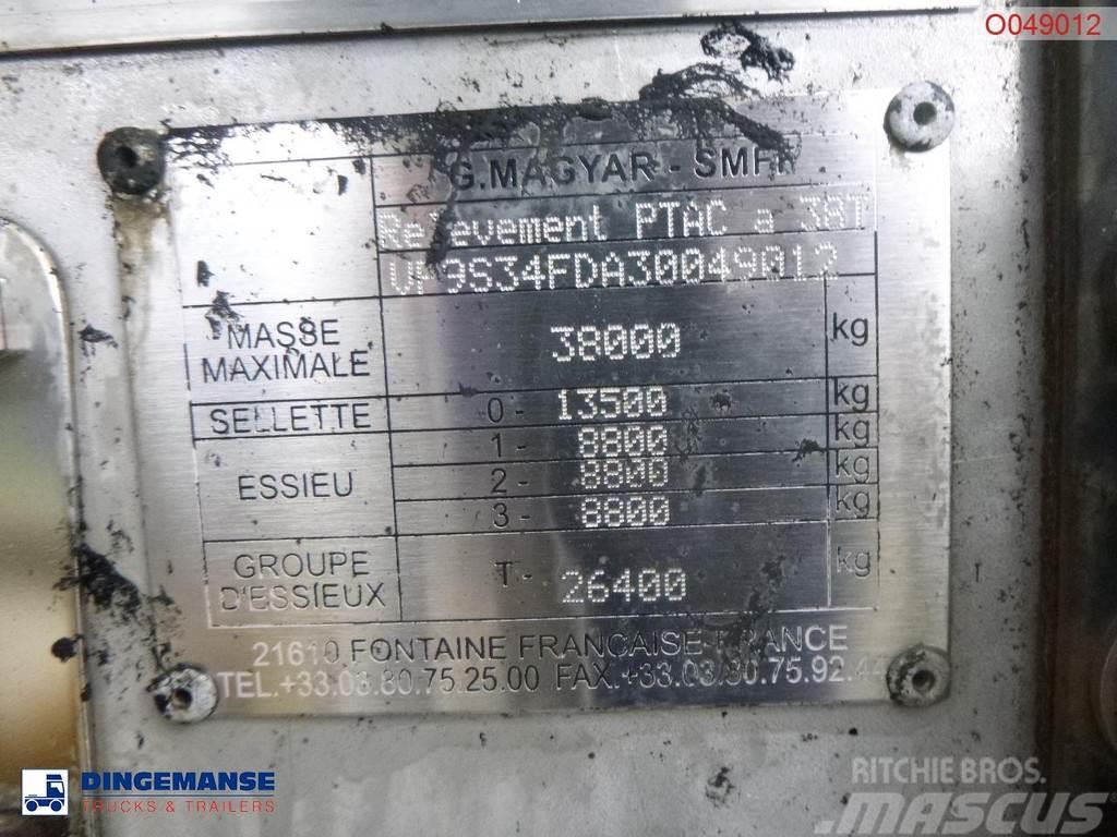 Magyar Bitumen tank inox 31.8 m3 / 1 comp / ADR 22/10/202 Semirimorchi cisterna