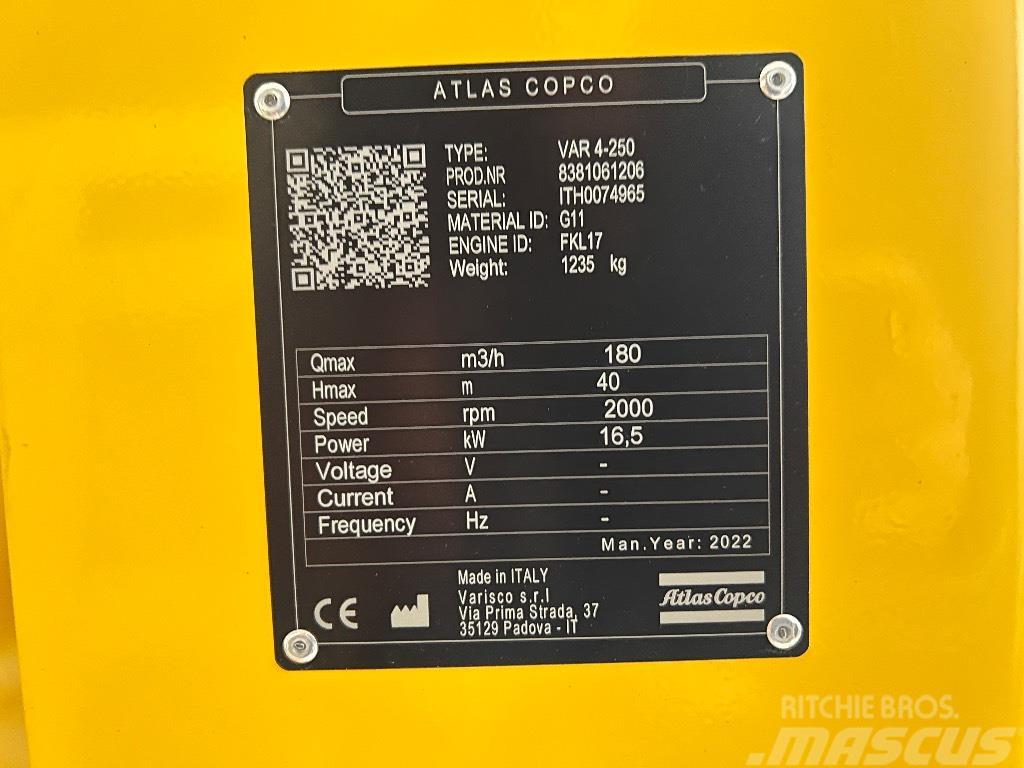 Atlas Copco VAR 4-250 Pompa idraulica