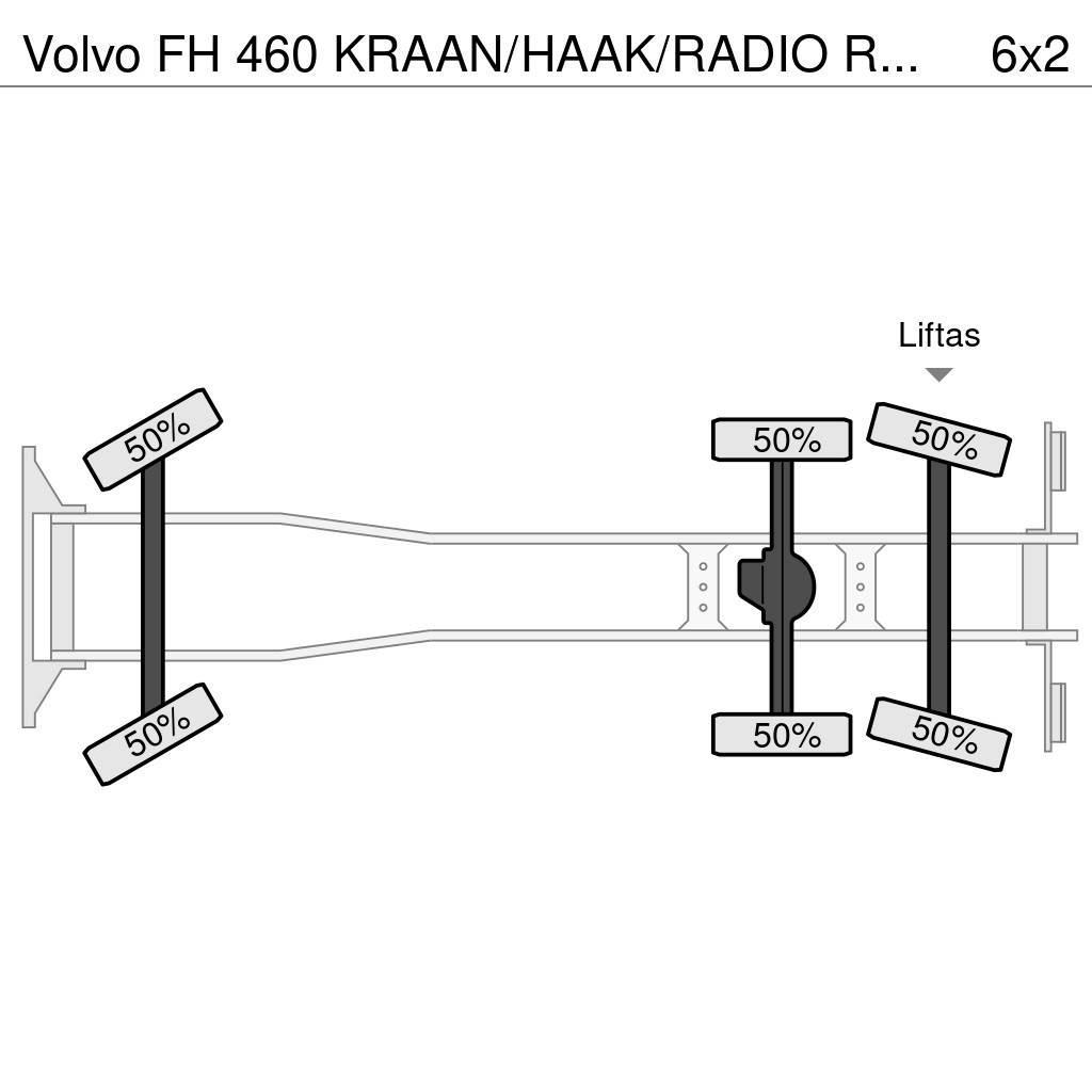 Volvo FH 460 KRAAN/HAAK/RADIO REMOTE!! EURO6 Camion con gancio di sollevamento