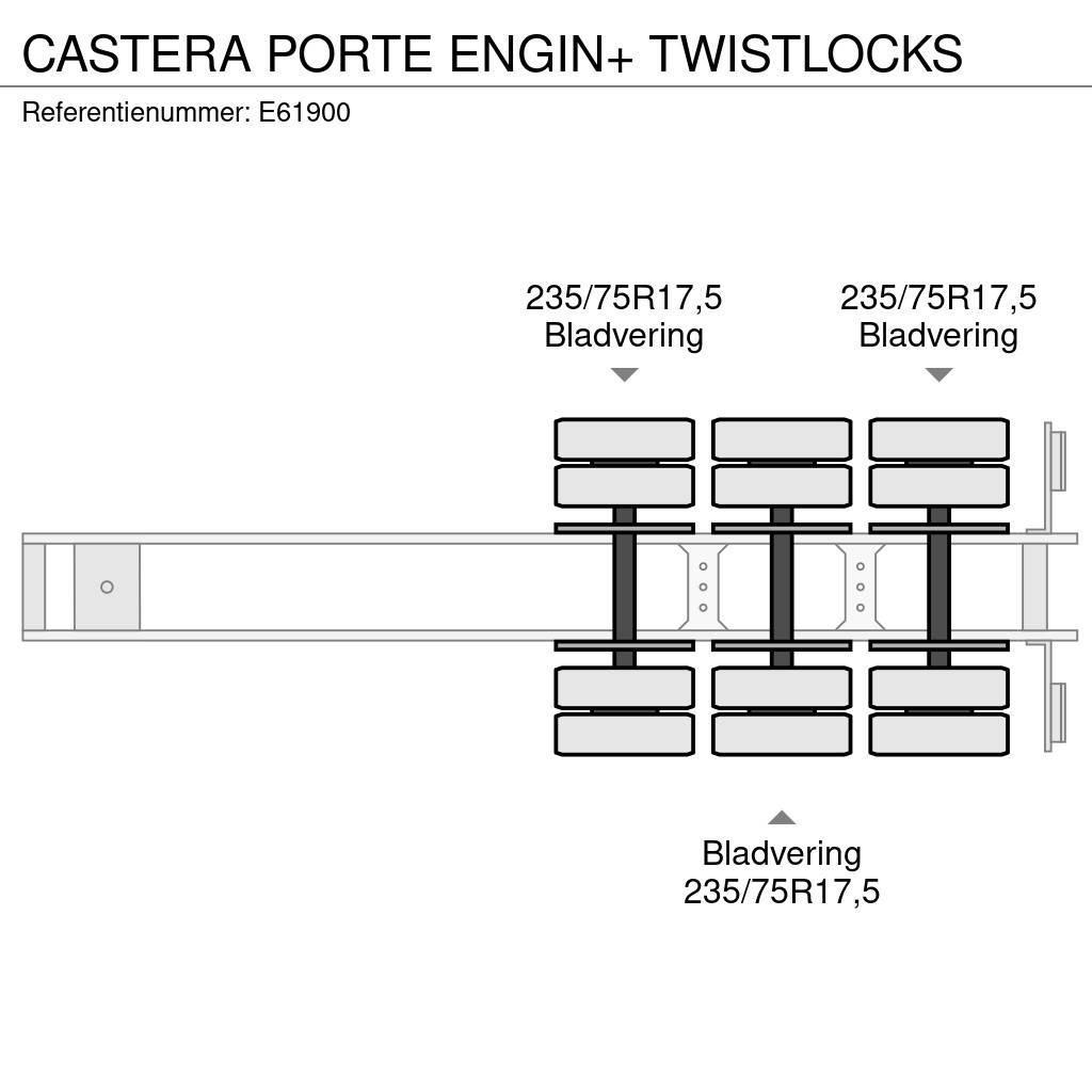 Castera PORTE ENGIN+ TWISTLOCKS Semirimorchi Ribassati