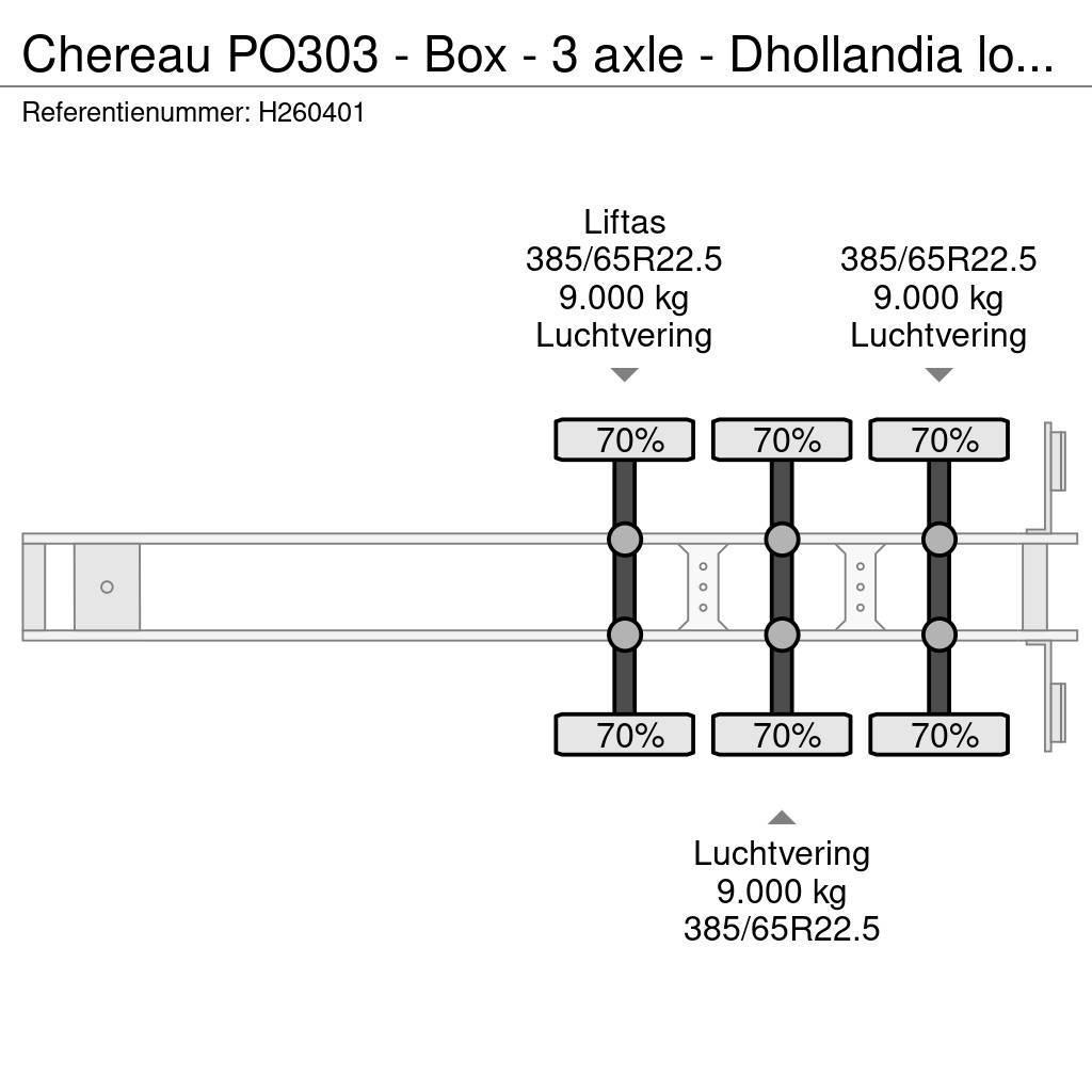 Chereau PO303 - Box - 3 axle - Dhollandia loadlift - BUFFL Semirimorchi a cassone chiuso