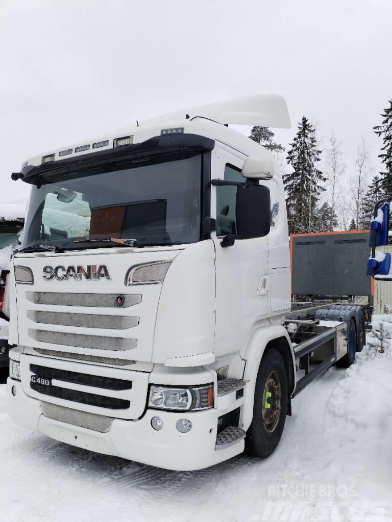 Scania G 490 konttilaite Camion portacontainer