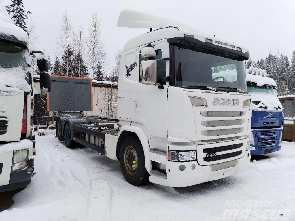 Scania G 490 konttilaite Camion portacontainer