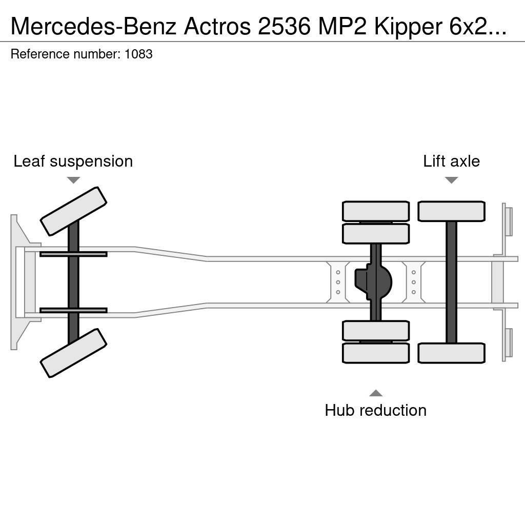 Mercedes-Benz Actros 2536 MP2 Kipper 6x2 V6 EPS Good Condition Camion con cassone scarrabile
