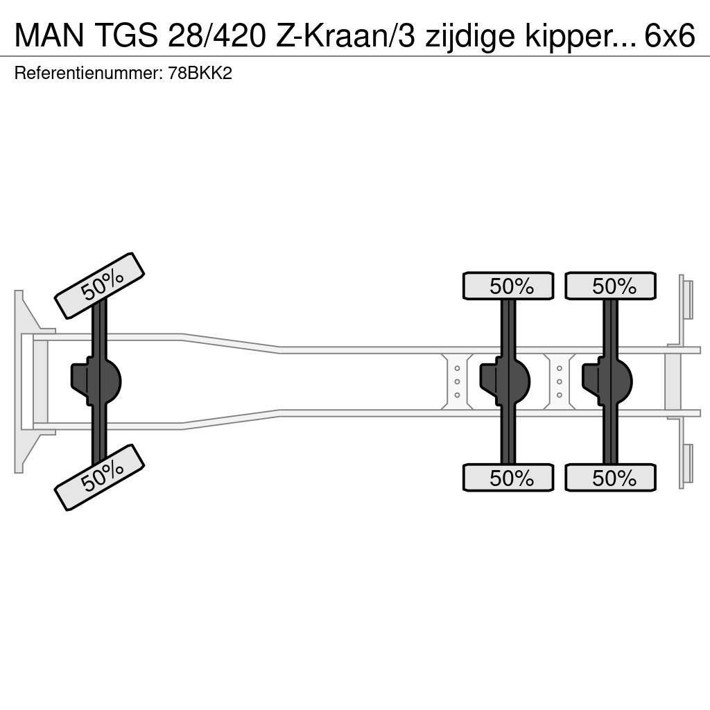 MAN TGS 28/420 Z-Kraan/3 zijdige kipper 6x6!!2018!!ZER Camion ribaltabili