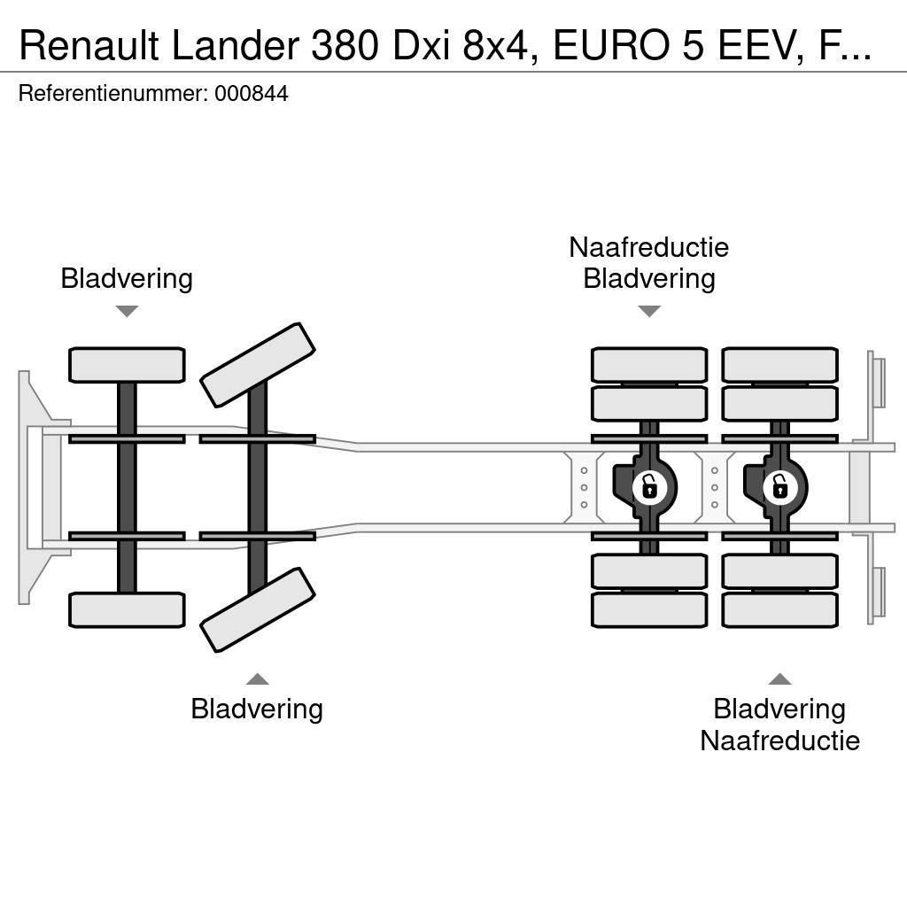 Renault Lander 380 Dxi 8x4, EURO 5 EEV, Fassi, Remote, Ste Camion con sponde ribaltabili