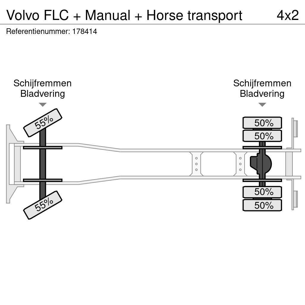 Volvo FLC + Manual + Horse transport Camion per trasporto animali