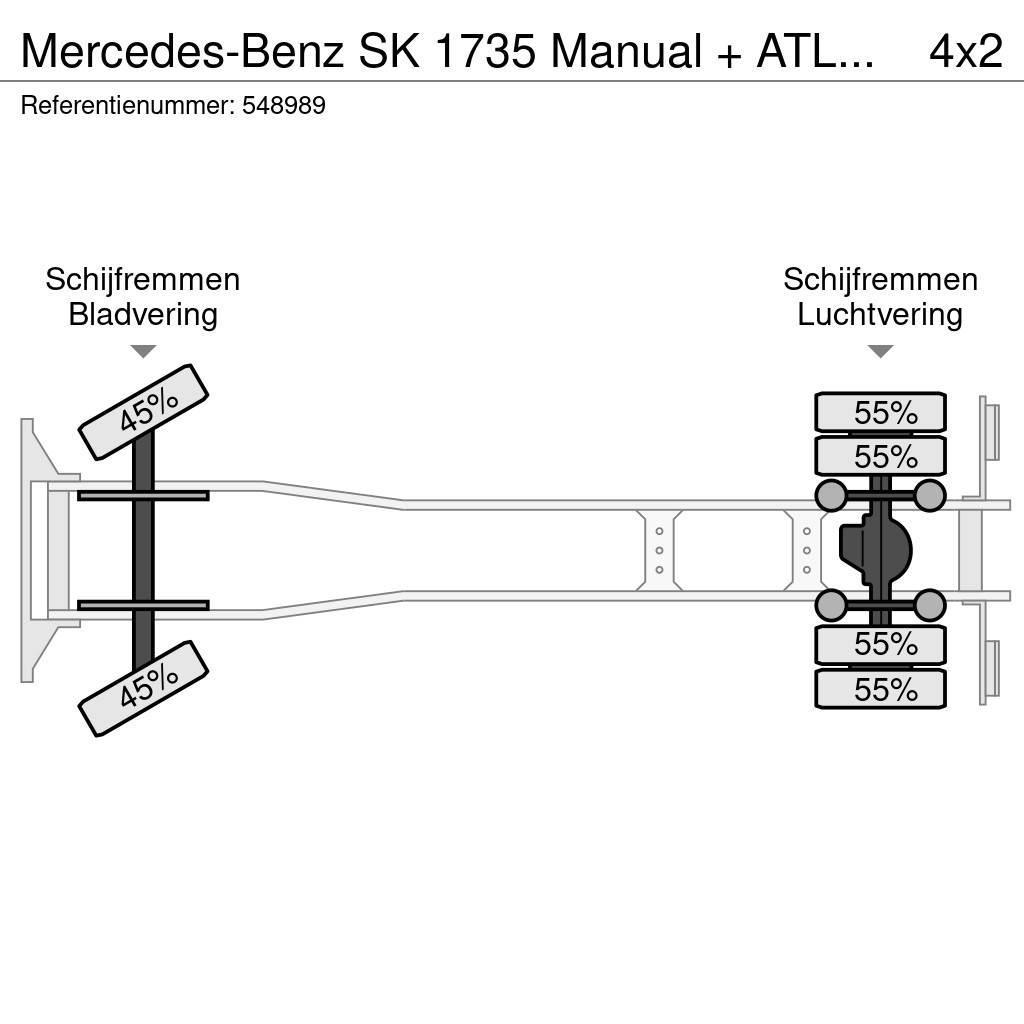 Mercedes-Benz SK 1735 Manual + ATLAS Crane + low KM + Euro 2 man Gru per tutti i terreni