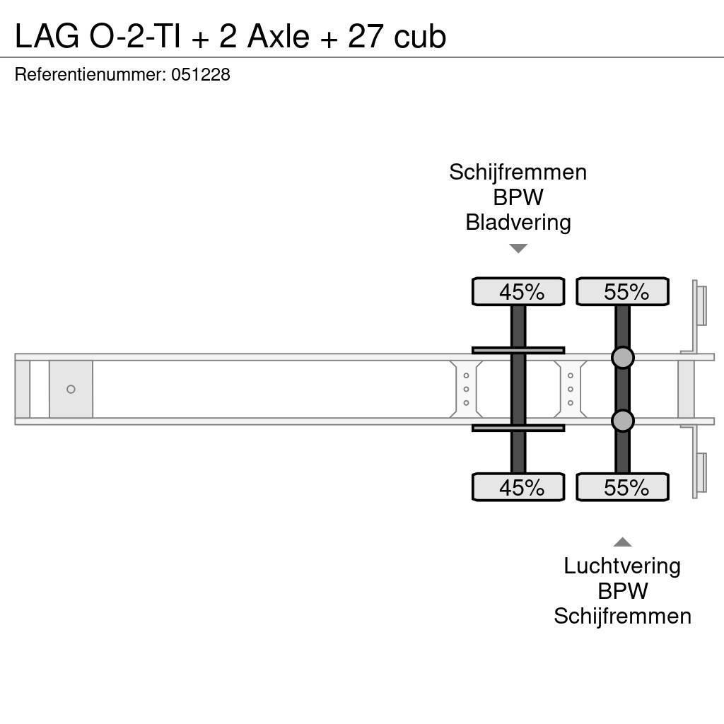 LAG O-2-TI + 2 Axle + 27 cub Semirimorchi a cassone ribaltabile