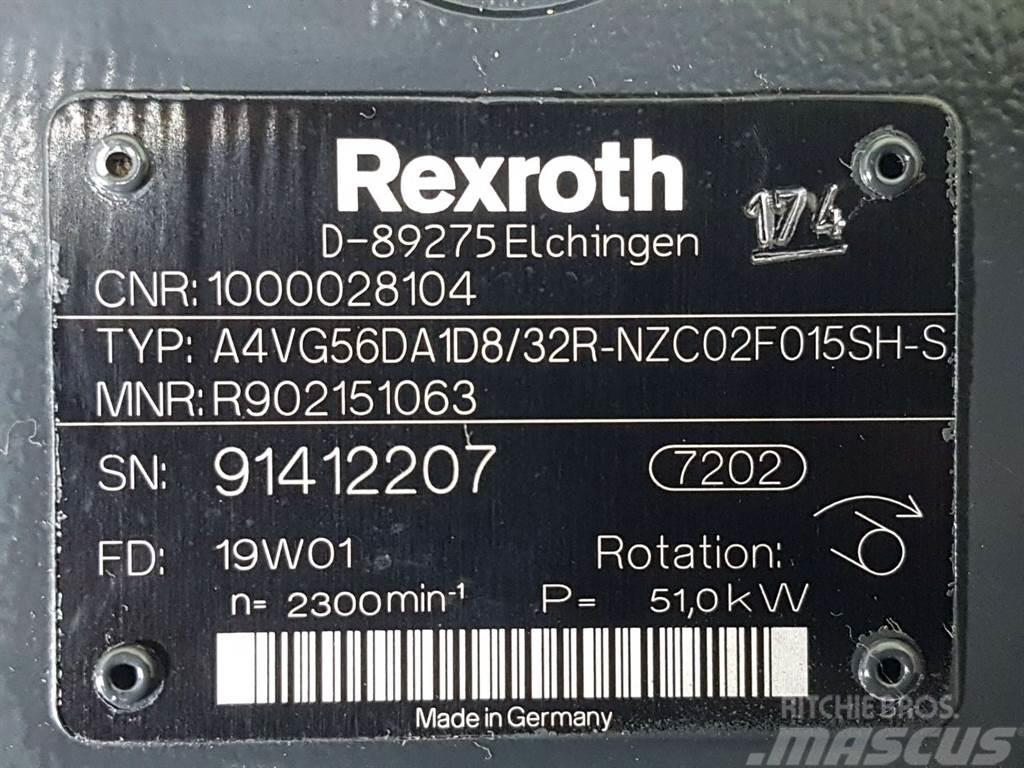 Wacker Neuson 1000028104-Rexroth A4VG56-Drive pump/Fahrpumpe Componenti idrauliche