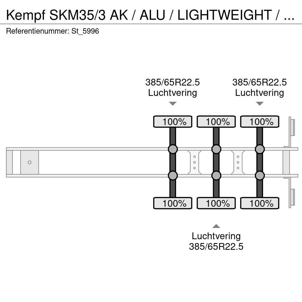 Kempf SKM35/3 AK / ALU / LIGHTWEIGHT / 29M3 / LIFT AXLE Semirimorchi a cassone ribaltabile