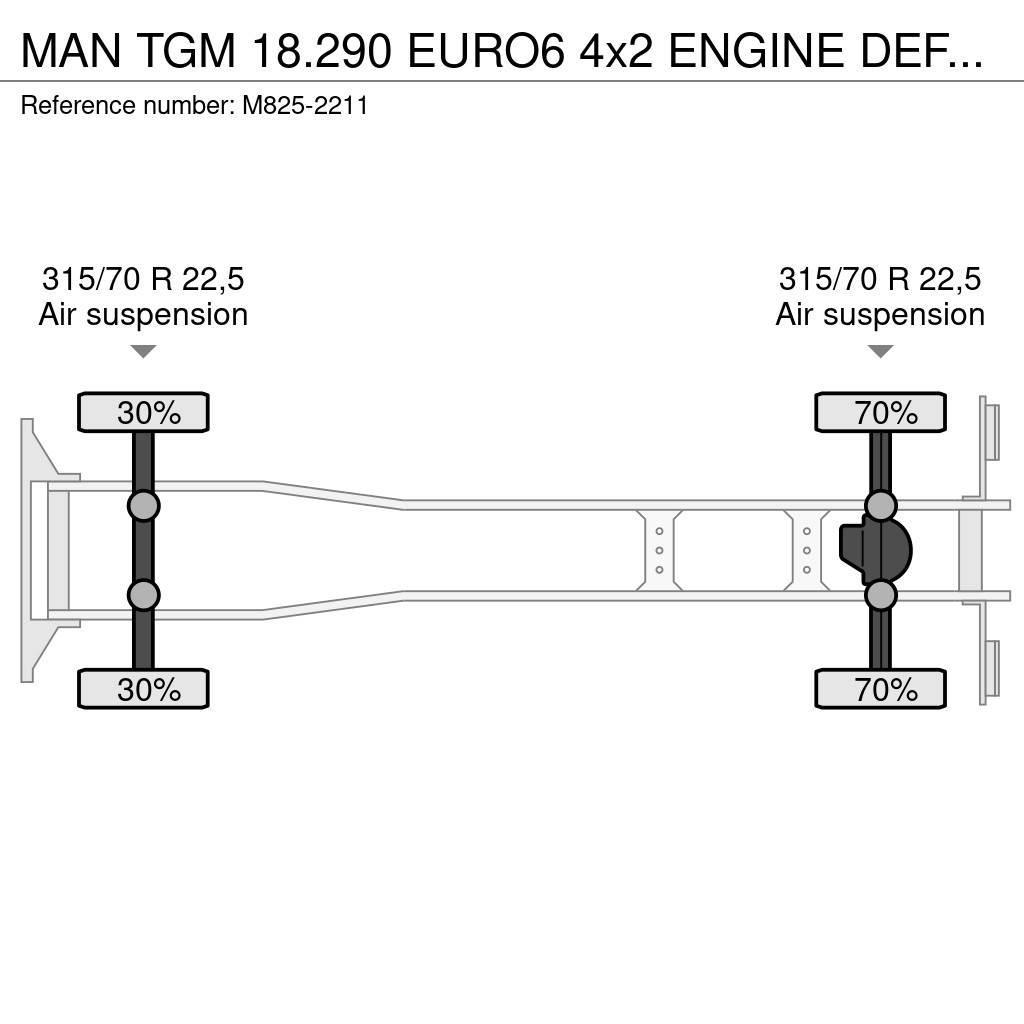 MAN TGM 18.290 EURO6 4x2 ENGINE DEFECT!!! Camion a temperatura controllata