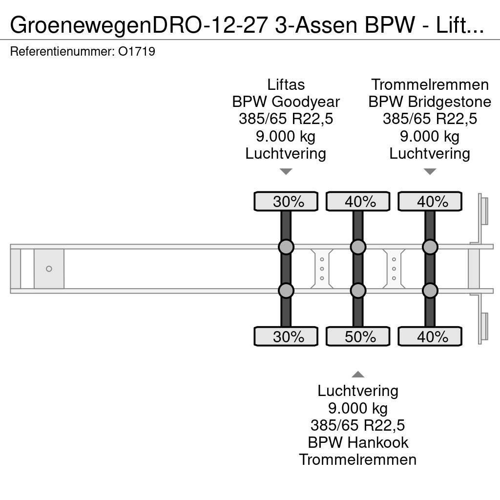 Groenewegen DRO-12-27 3-Assen BPW - Lift-as - HardHoutenvloer Semirimorchi tautliner