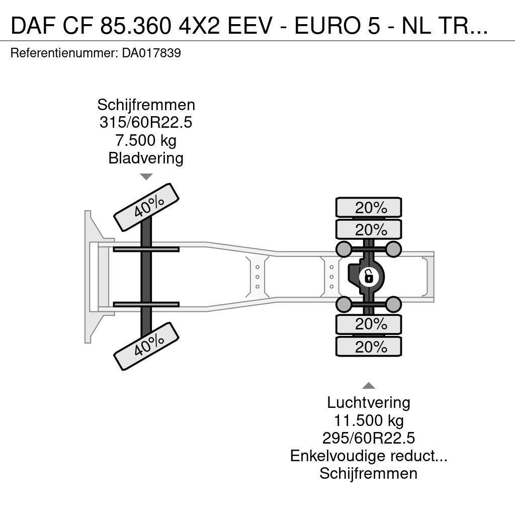 DAF CF 85.360 4X2 EEV - EURO 5 - NL TRUCK - MEGA Motrici e Trattori Stradali