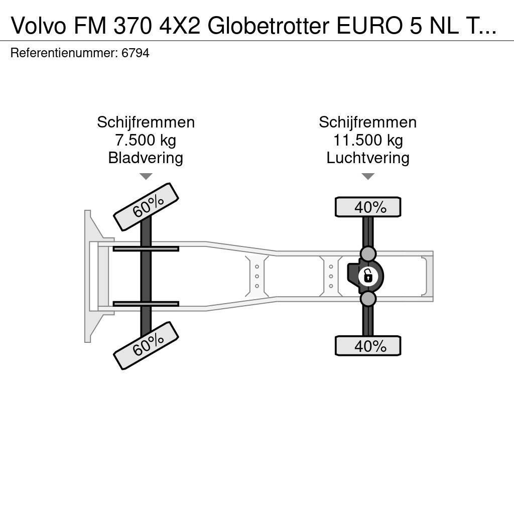 Volvo FM 370 4X2 Globetrotter EURO 5 NL Truck APK 09/202 Motrici e Trattori Stradali