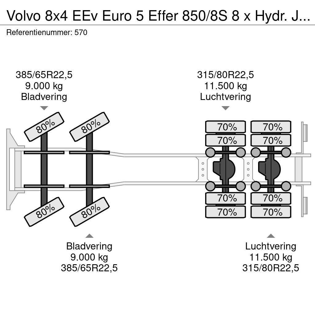 Volvo 8x4 EEv Euro 5 Effer 850/8S 8 x Hydr. Jip 6 x Hydr Gru per tutti i terreni