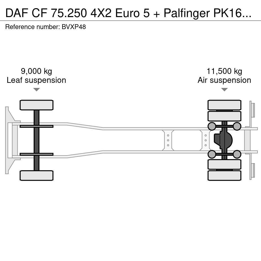DAF CF 75.250 4X2 Euro 5 + Palfinger PK16502 D (Glas / Gru per tutti i terreni