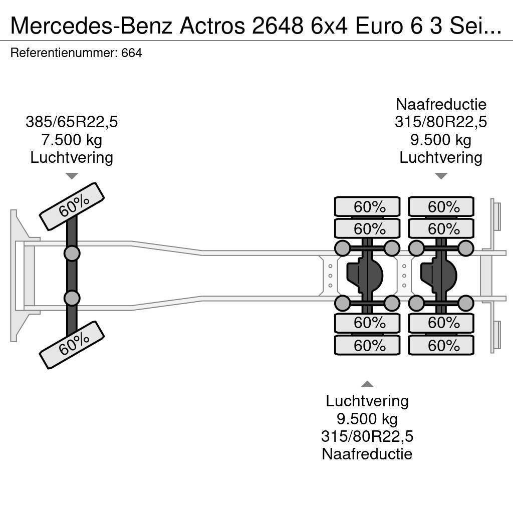 Mercedes-Benz Actros 2648 6x4 Euro 6 3 Seitenkipper! Camion ribaltabili