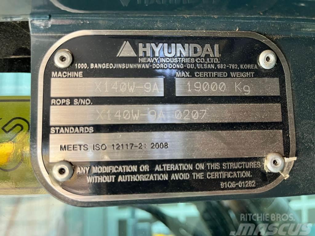 Hyundai Robex 140W-9A | Rototilt R4 Escavatori gommati
