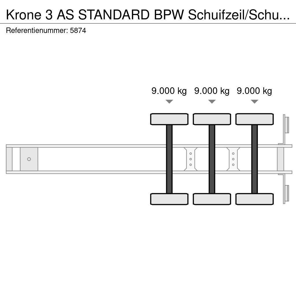Krone 3 AS STANDARD BPW Schuifzeil/Schuifdak Semirimorchi tautliner