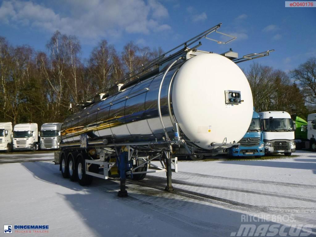 Feldbinder Chemical tank inox L4BH 30 m3 / 1 comp + pump Semirimorchi cisterna