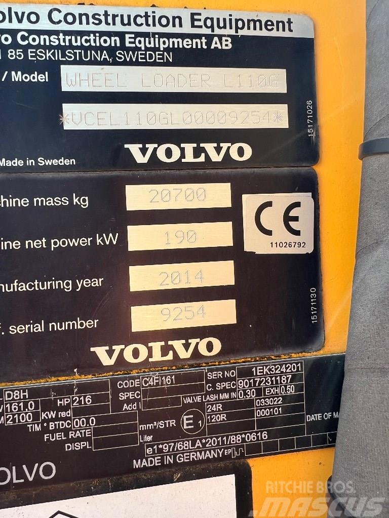Volvo L 110 G Pale gommate