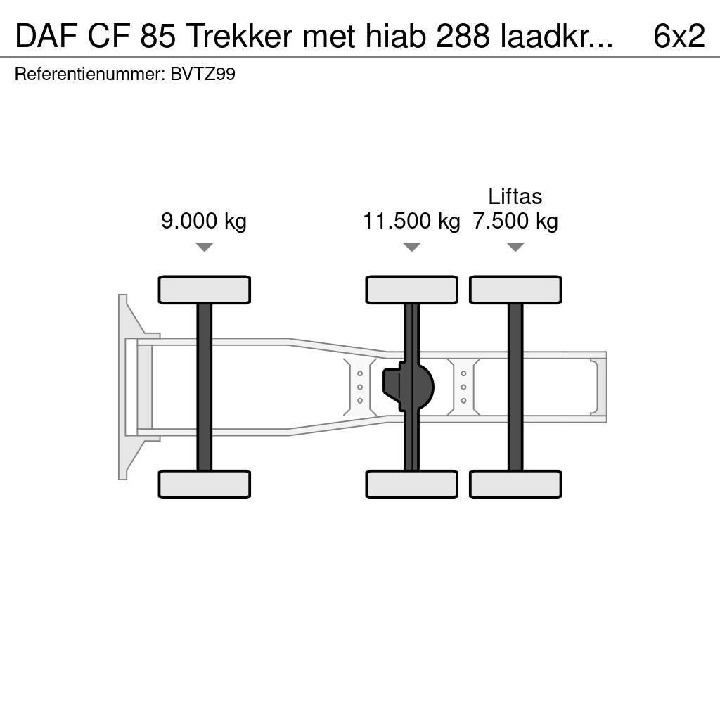 DAF CF 85 Trekker met hiab 288 laadkraan origineel 388 Motrici e Trattori Stradali