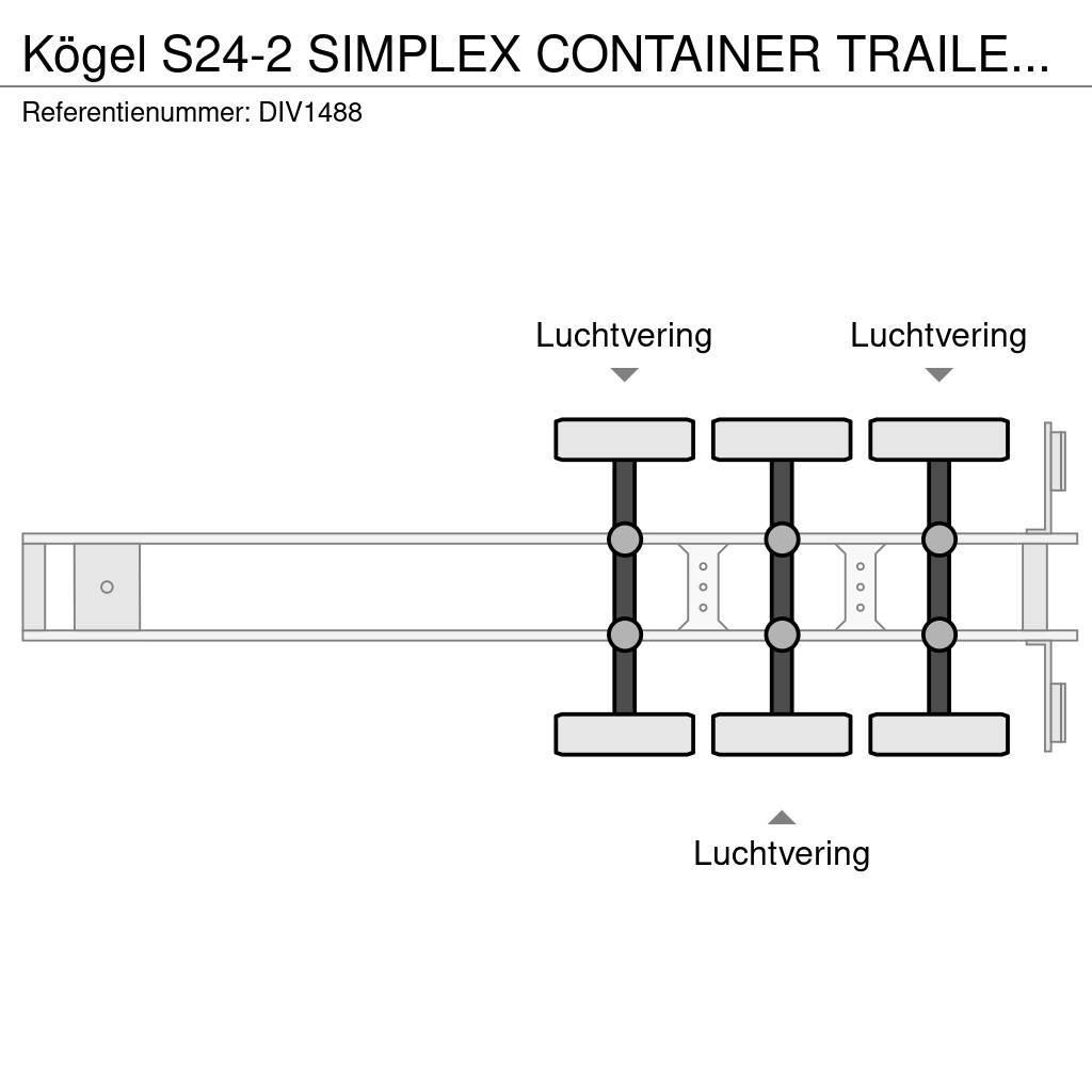 Kögel S24-2 SIMPLEX CONTAINER TRAILER (5 units) Semirimorchi portacontainer