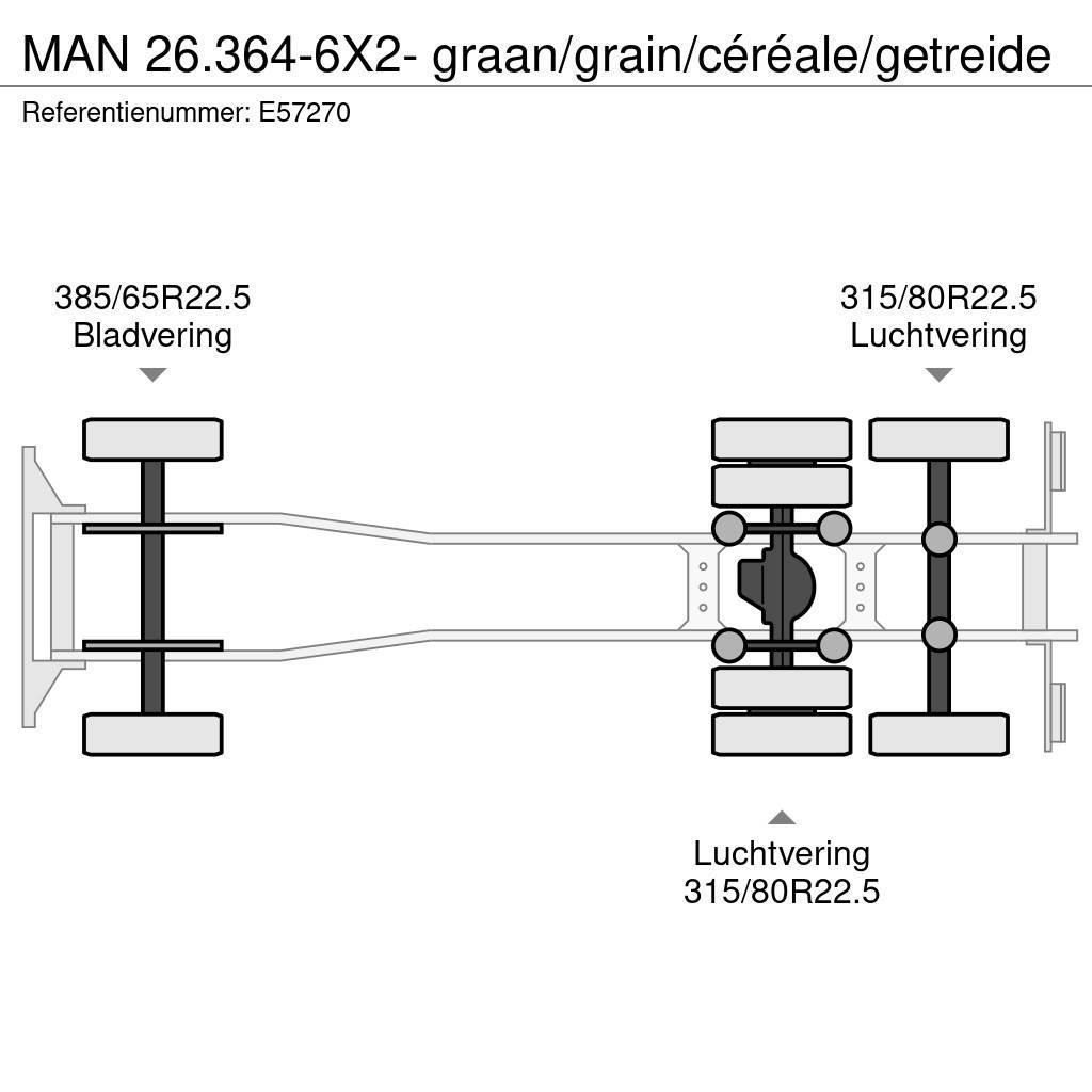 MAN 26.364-6X2- graan/grain/céréale/getreide Cisterna