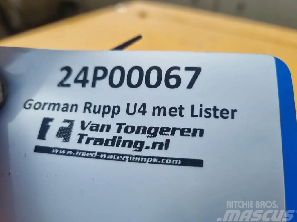 Gorman-Rupp 4'' Zelf-aanzuigende pomp (U3B60S-B) LISTER TR3 Pompa idraulica