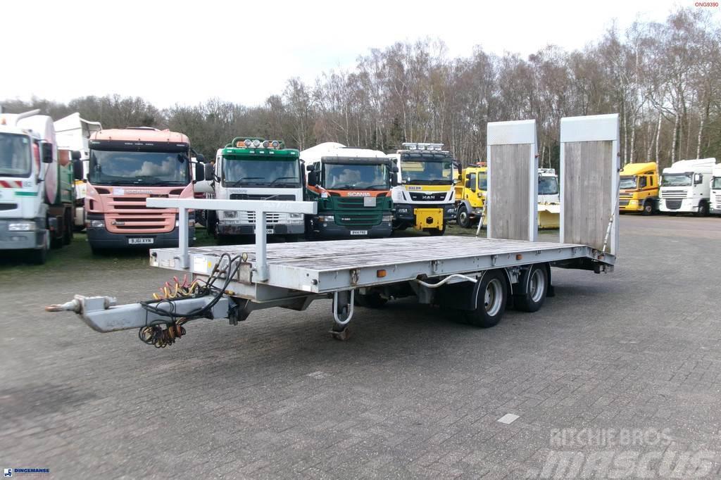 King 2-axle platform drawbar trailer 14t + ramps Rimorchi con sponde ribaltabili