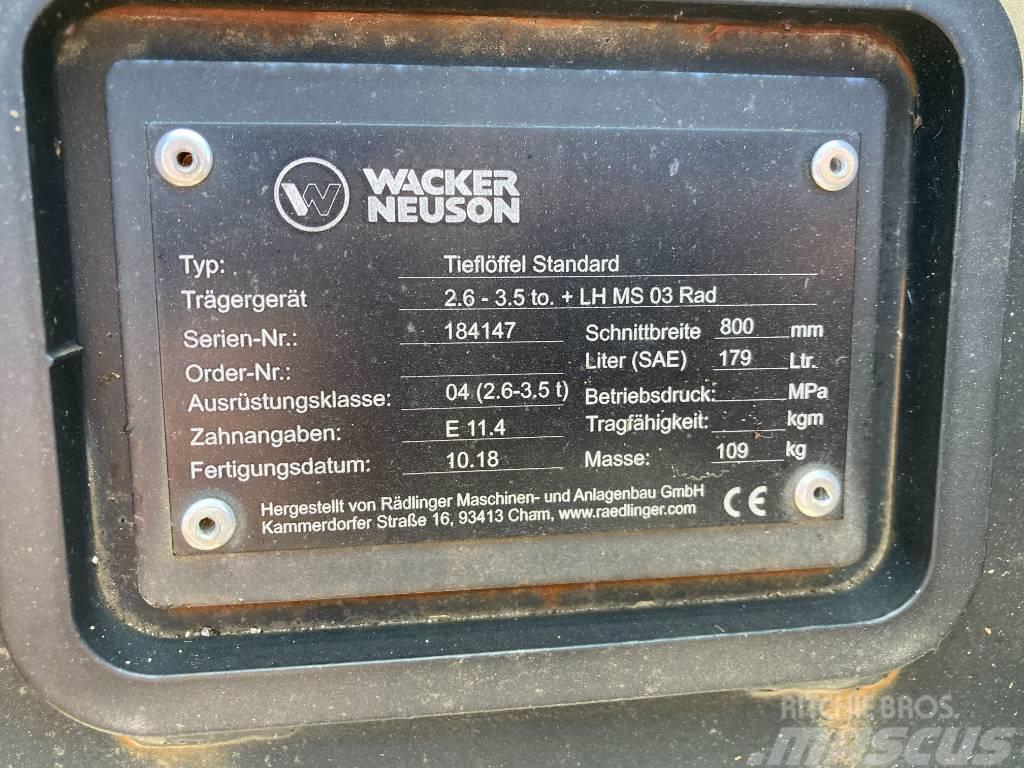 Wacker Neuson Tieflöffel 800mm MS03 Radlog Benne frantumatrici