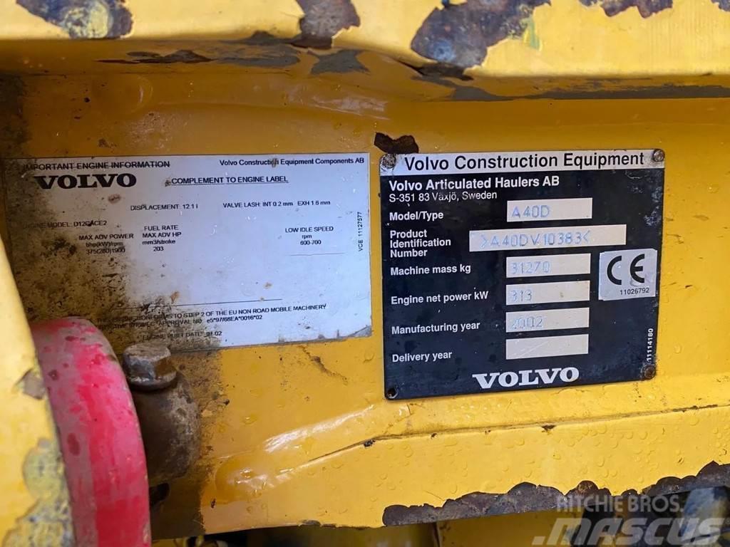 Volvo A40 D | AIRCO | 6X6 | 70 TON Dumpers articolati