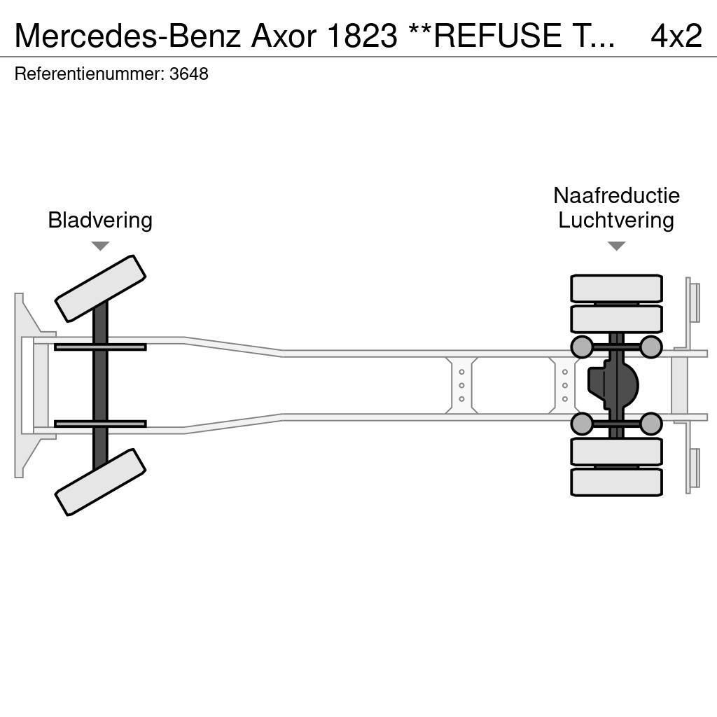 Mercedes-Benz Axor 1823 **REFUSE TRUCK-BENNE ORDURE-MULLWAGEN** Camion dei rifiuti